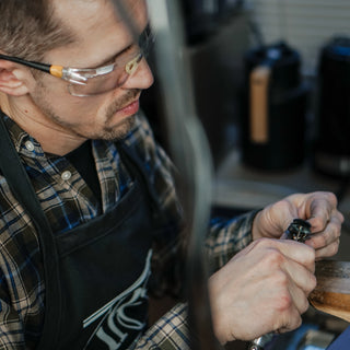 Custom ring in progress at the Atelier Fine Co. studio.