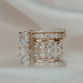 Stack of custom rings made at the Vancouver jewelry studio.