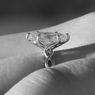 Marquise diamond engagement ring made at the custom jewelry studio in Vancouver.